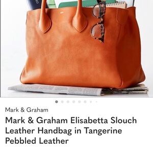 Mark & Graham Tangerine Leather Tote Purse